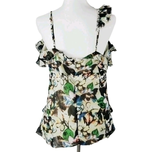 LAPIS NORDSTROM WATERCOLOR RUFFLE TOP SZ M - Picture 6 of 8